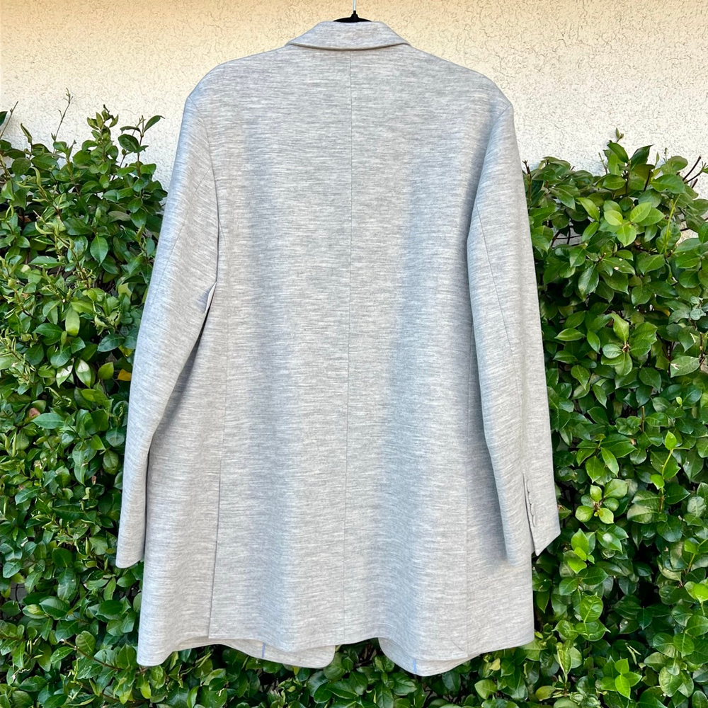 Roksanda Wool Blazer Jacket Light Grey Open Front Size 12 US 8 Medium Large NWT - Picture 4 of 6